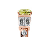 Rose gold Fancy Yellow Cushion Cut Diamond Engagement Ring with Baguette Side Stones and Channel Set Band_25