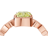Rose gold Fancy Yellow Cushion  Cut Diamond Milgrain Marquise Band with Prong Setting_7