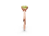 Rose gold Fancy Yellow Cushion Cut Diamond Solitaire Engagement Ring with Classic Band and Four-Prong Setting_108