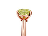 Rose gold Fancy Yellow Cushion Cut Diamond Solitaire Engagement Ring with Classic Band and Four-Prong Setting_111