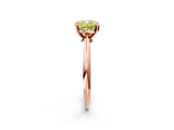 Rose gold Fancy Yellow Cushion Cut Diamond Solitaire Engagement Ring with Classic Band and Four-Prong Setting_26