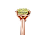 Rose gold Fancy Yellow Cushion Cut Diamond Solitaire Engagement Ring with Classic Band and Four-Prong Setting_29