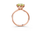 Rose gold Fancy Yellow Cushion Cut Diamond Solitaire Engagement Ring with Four-Prong Setting and Classic Band_23