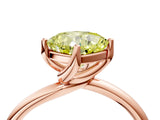 Rose gold Fancy Yellow Cushion Cut Diamond Solitaire Engagement Ring with Four-Prong Setting and Classic Band_24