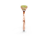 Rose gold Fancy Yellow Cushion Cut Diamond Solitaire Ring with Classic Band and Four-Prong Setting_2