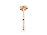 Rose gold Fancy Yellow Cushion Cut Diamond Solitaire Ring with Flower Prong Setting and Classic Band_14
