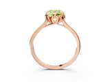 Rose gold Fancy Yellow Cushion Cut Diamond Solitaire Ring with Flower Prong Setting and Classic Band_39