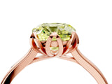 Rose gold Fancy Yellow Cushion Cut Diamond Solitaire Ring with Flower Prong Setting and Classic Band_40