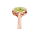 Rose gold Fancy Yellow Cushion Cut Diamond Solitaire Ring with Flower Prong Setting and Classic Band_41