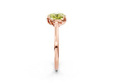 Rose gold Fancy Yellow Cushion Cut Diamond Solitaire Ring with Flower Prong Setting and Classic Band_71