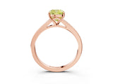 Rose gold Fancy Yellow Cushion Cut Diamond Solitaire Ring with Pavé Band and Prong Setting_15
