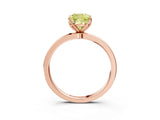 Rose gold Fancy Yellow Cushion Cut Diamond Solitaire Ring with Thin Band and Prong Setting_15