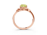 Rose gold Fancy Yellow Cushion Cut Diamond Solitaire Ring with Twist Band and Four-Prong Setting_60