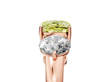 Rose gold Fancy Yellow Cushion Cut Diamond Three-Stone Ring with Prong Setting and Classic Band_116