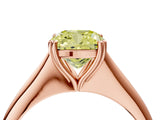 Rose gold Fancy Yellow Cushion Cut Solitaire Diamond Ring with Six-Prong Setting and Classic Band_16