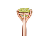 Rose gold Fancy Yellow Cushion Cut Solitaire Diamond Ring with Six-Prong Setting and Classic Band_17