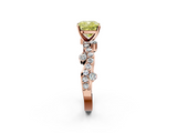 Rose gold Fancy Yellow Cushion  Cut Solitaire Diamond Twisted Band with Pave Setting_30