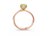 Rose gold Fancy Yellow Cushion  Cut Solitaire Engagement Ring with Four-Prong Setting and Classic Band_23