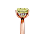 Rose gold Fancy Yellow Cushion  Cut Solitaire Engagement Ring with Four-Prong Setting and Classic Band_25