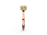 Rose gold Fancy Yellow Cushion  Cut Solitaire Engagement Ring with Four-Prong Setting on a Classic Band_22