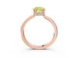 Rose gold Fancy Yellow Cushion  Cut Solitaire Engagement Ring with Four-Prong Setting on a Classic Band_23