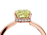 Rose gold Fancy Yellow Cushion  Cut Solitaire Engagement Ring with Four-Prong Setting on a Classic Band_24