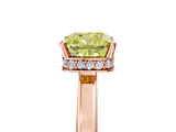 Rose gold Fancy Yellow Cushion  Cut Solitaire Engagement Ring with Four-Prong Setting on a Classic Band_25