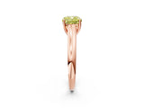 Rose gold Fancy Yellow Cushion Cut Solitaire Engagement Ring with Tapered Band and Four-Prong Setting_5