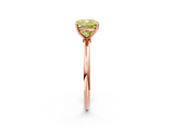 Rose gold Fancy Yellow Cushion  Cut Solitaire Engagement Ring with Thin Band and Four-Prong Setting_5