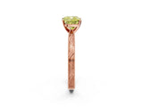 Rose gold Fancy Yellow Cushion Cut Solitaire Milgrain Engraved Band with Four-Prong Setting_2