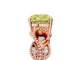 Rose gold Fancy Yellow Cushion Cut Solitaire Milgrain Leaf Band with Prong Setting_5