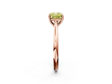 Rose gold Fancy Yellow Cushion  Cut Solitaire Ring with Cathedral Band and Four-Prong Setting_59