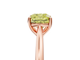 Rose gold Fancy Yellow Cushion  Cut Solitaire Ring with Cathedral Band and Four-Prong Setting_62