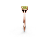 Rose gold Fancy Yellow Cushion  Cut Solitaire Ring with Four-Prong Setting on a Classic Band_73