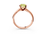 Rose gold Fancy Yellow Cushion  Cut Solitaire Ring with Four-Prong Setting on a Classic Band_74