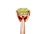 Rose gold Fancy Yellow Cushion  Cut Solitaire Ring with Four-Prong Setting on a Classic Band_76