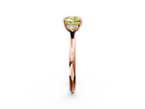 Rose gold Fancy Yellow Cushion  Cut Solitaire Ring with Thin Band and Four-Prong Setting_18