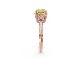 Rose gold Fancy Yellow Cushion Cut Solitaire Split Shank Pave Diamond Engagement Ring with Four-Prong Setting_26