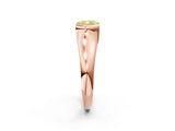 Rose gold Fancy Yellow Cushion Cut Solitaire Tension Set Diamond Ring with Split Shank Band_2