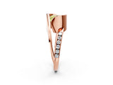 Rose gold Fancy Yellow Cushion Cut Solitaire Tension-Set Diamond Split Shank Ring_2