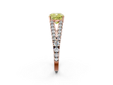 Rose gold Fancy Yellow Cushion  Cut Split Shank Pave Diamond Engagement Ring with Four-Prong Setting_26