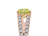 Rose gold Fancy Yellow Cushion  Cut Split Shank Pave Diamond Engagement Ring with Four-Prong Setting_29