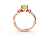 Rose gold Fancy Yellow Cushion  Cut Three-Stone Channel Set Ring with Bar Prongs_48
