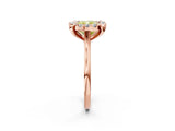 Rose gold Fancy Yellow Cushion  Diamond Cluster Halo Solitaire with Four-Prong Setting_97