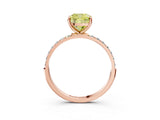 Rose gold Fancy Yellow Cushion  Diamond Pavé Band with Six-Prong Setting_30