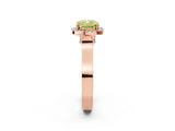 Rose gold Fancy Yellow Cushion  Halo Pave Split Shank Prong Setting Ring_101