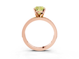 Rose gold Fancy Yellow Cushion  Milgrain Pave Diamond Engagement Ring with Four-Prong Setting_156
