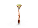 Rose gold Fancy Yellow Cushion  Solitaire Beaded Band with Four-Prong Setting_47