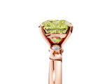 Rose gold Fancy Yellow Cushion  Solitaire Beaded Band with Four-Prong Setting_50