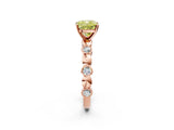 Rose gold Fancy Yellow Cushion  Solitaire Bezel-Set Diamond Ring with Beaded Band and Four-Prong Setting_34